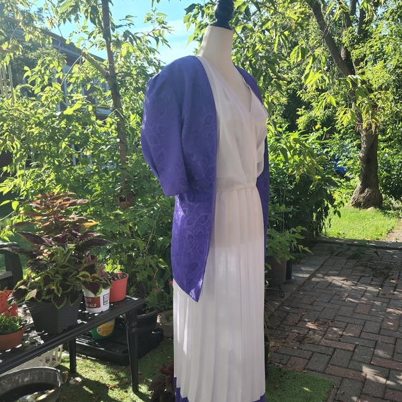 1980s Royal purple dress set by Farouche - Picture 3 of 5